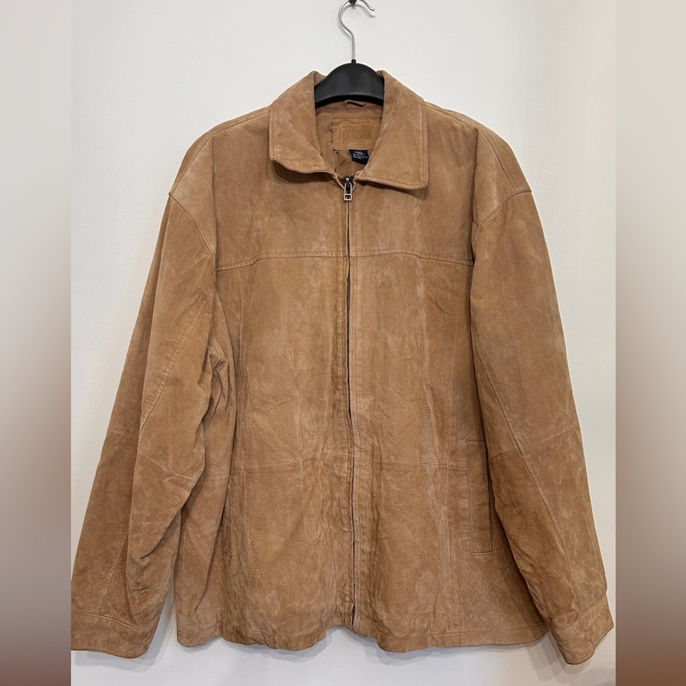 MENS HARBOR BAY SUEDE 100% LEATHER CHORE COAT